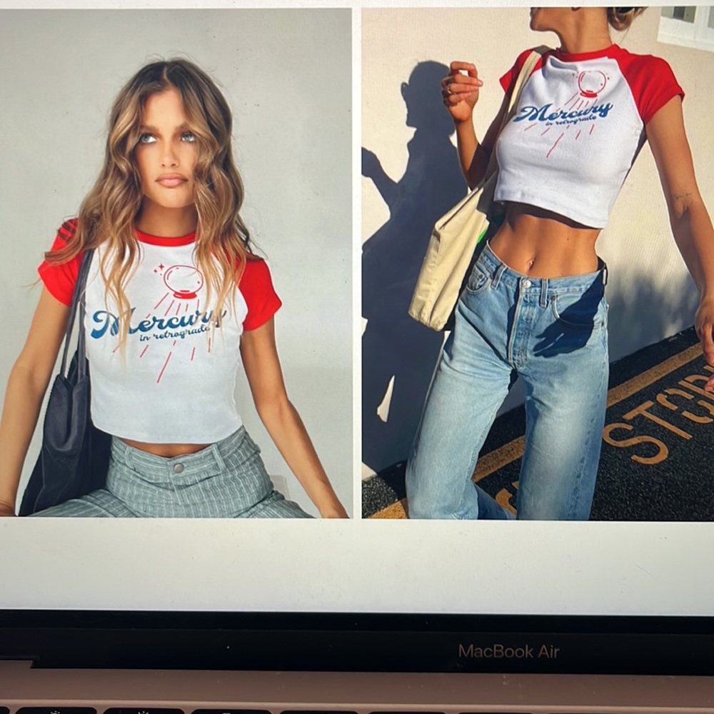 Mercury in retrograde baby tee size 8